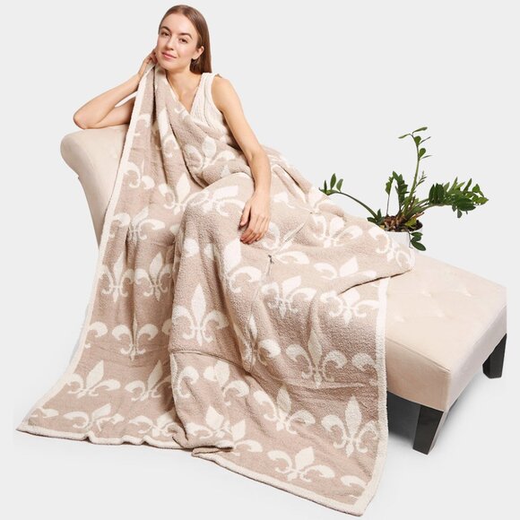 NEW 2 IN 1 Reversible Blanket / Pillow Fleur de Lis Patterned New Orleans Saints - Picture 5 of 5